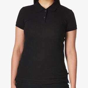 Lee Uniforms Juniors’ Black Stretch Pique Polo Shirt
